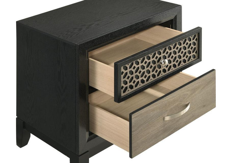 Valencia - Nightstand - Light Brown And Black