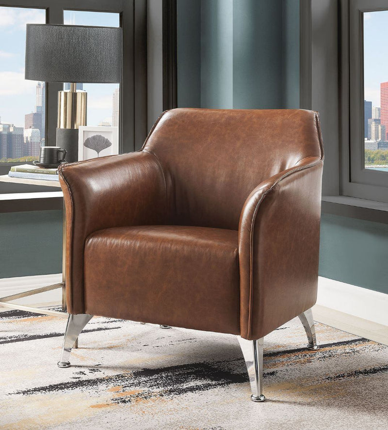 Teague - Accent Chair - Brown PU