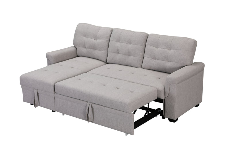 Upholstery Sleeper Sectional Sofa Gray