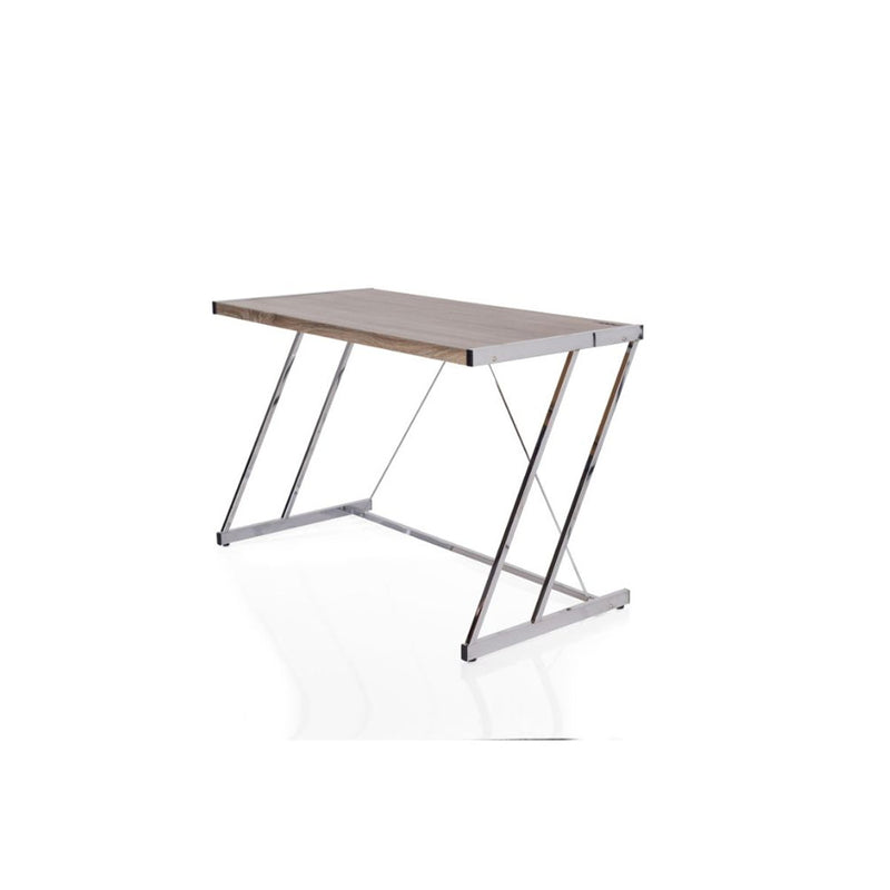 Finis - Desk - Weathered Oak & Chrome