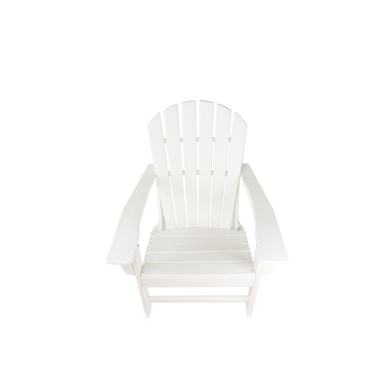 UM HDPE Resin Wood Adirondack Chair - White