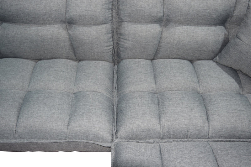 Sectional sofa couch sleeper grey