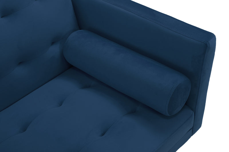 Square arm sleeper sofa Navy Blue  Velvet ***Not available for sale on Walmart***