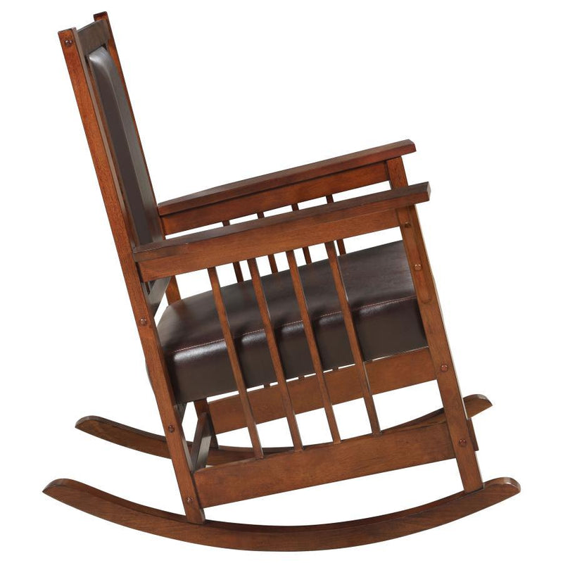 Ida - Upholstered Rocking Chair - Tobacco And Dark Brown