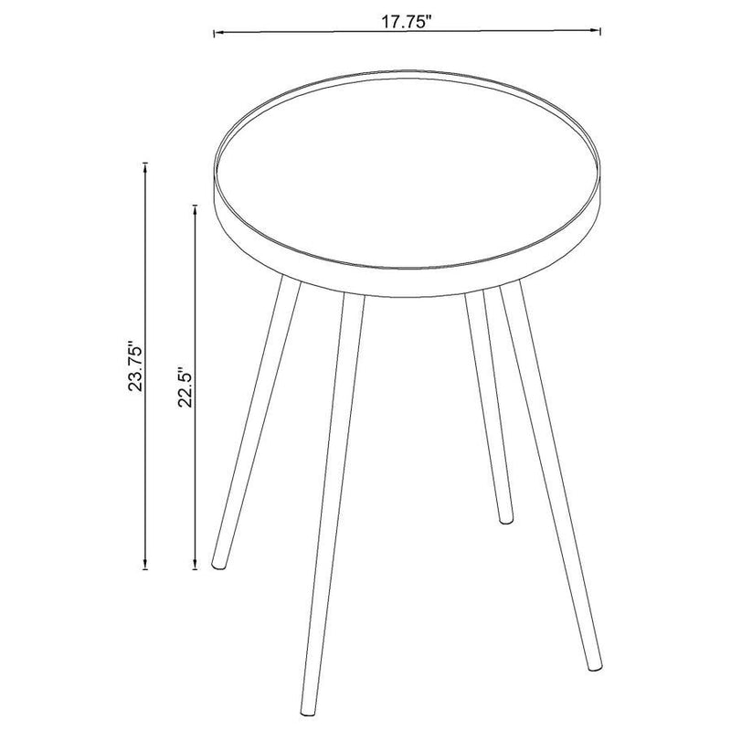 Kaelyn - Round Mirror Top End Table