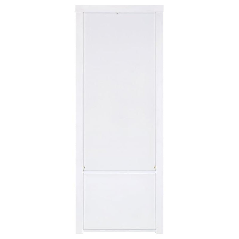 Jude - 3-Shelf Media Tower With Storage Cabinet - White High Gloss