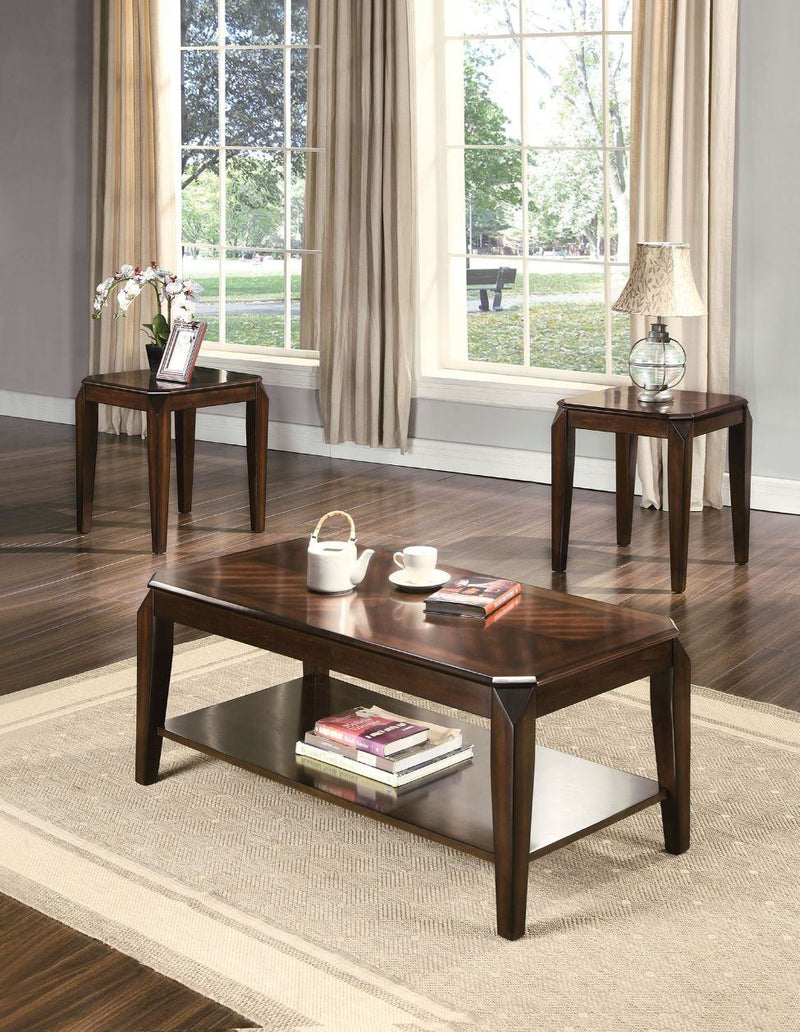 Docila - Coffee Table Set - Walnut - 19"