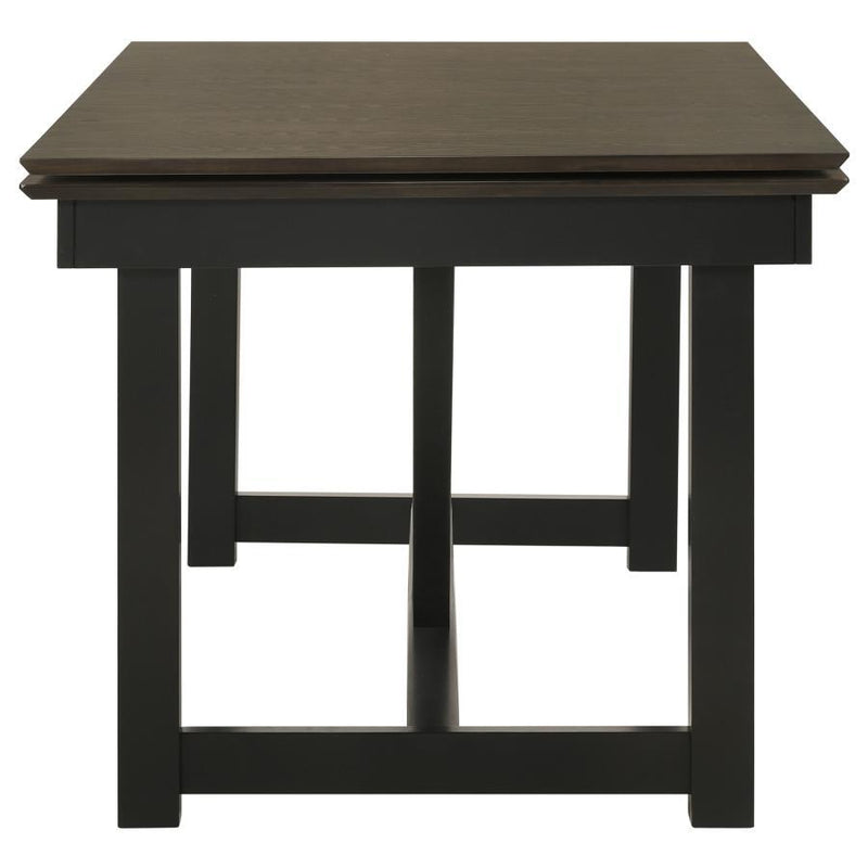 Malia - Rectangular Dining Table With Refractory Extension Leaf - Black