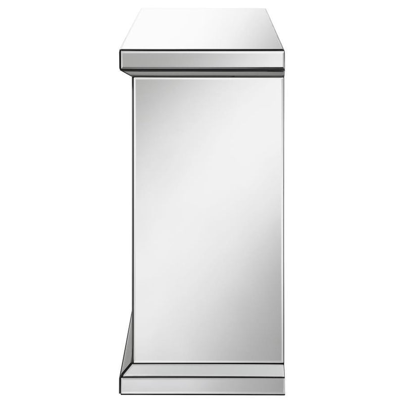 Gilmore - Mirrored Freestanding Electric Fireplace - Silver