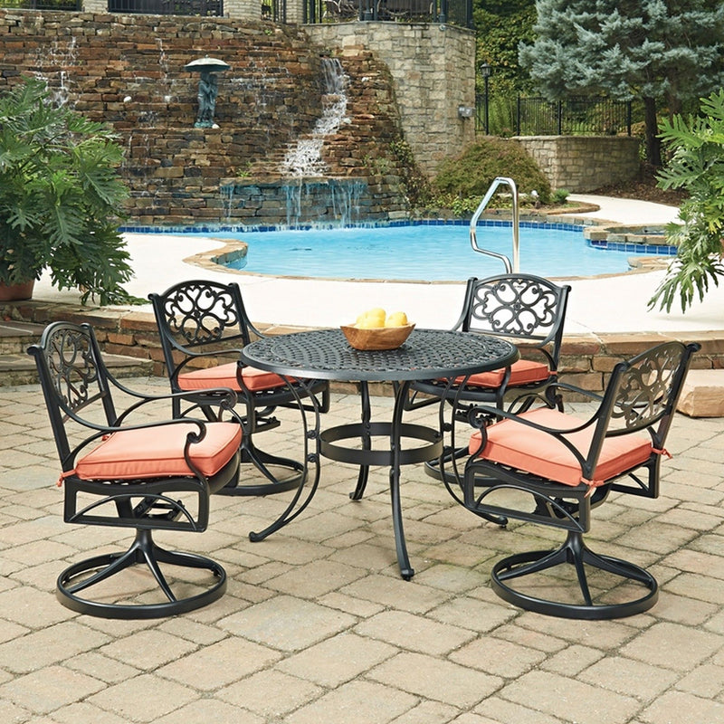 Sanibel - 48" Outdoor Dining Set With Swivel Chairs