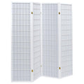 Roberto - 4-panel Linear Grid Design Folding Screen