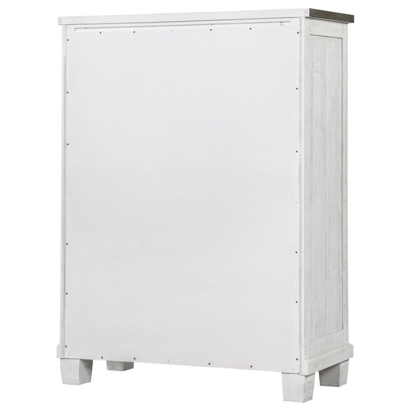 Lilith - 5-Drawer Bedroom Chest - Distressed White