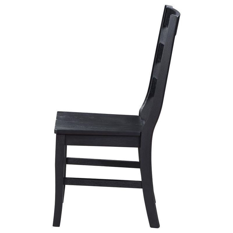 Newport - Ladder Back Dining Side Chair (Set of 2) - Black