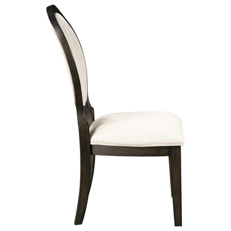 Twyla - Oval Back Dining Side Chair (Set of 2) - Dark Cocoa