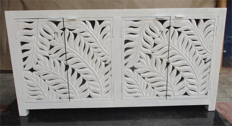 Alwen - Four Door Credenza - Fern Whitewash