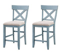 Bar Harbor - Counter Height Crossed Back Upholstered Dining Side Chairs (Set of 2)