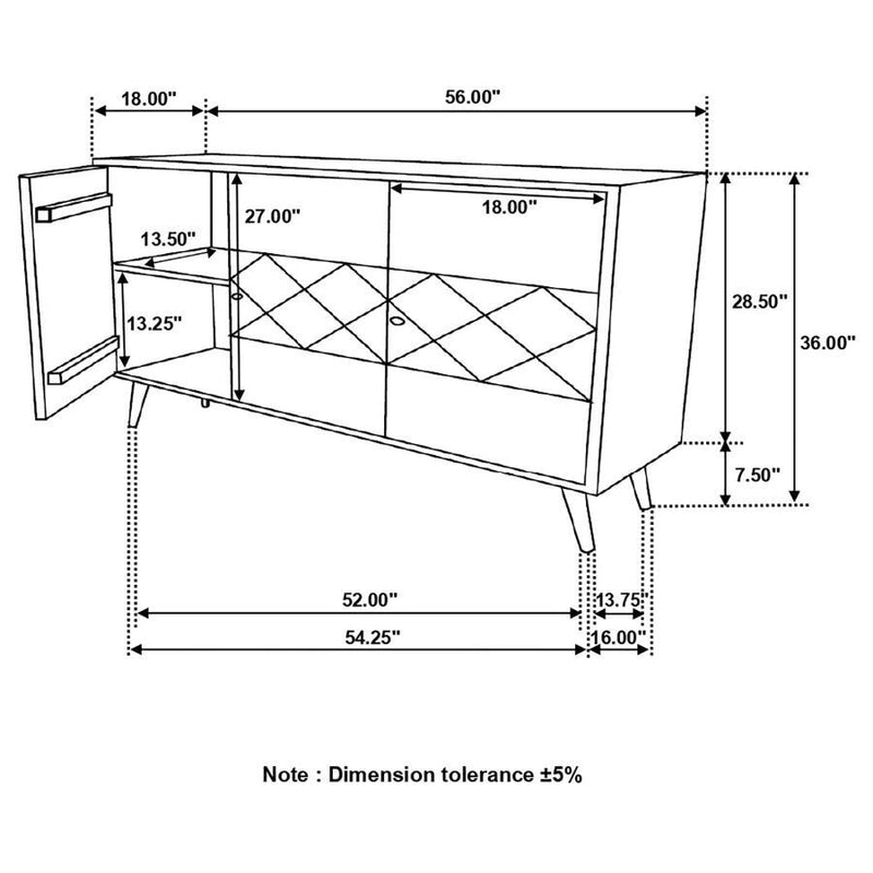 Alyssum - Checkered Pattern Accent Cabinet