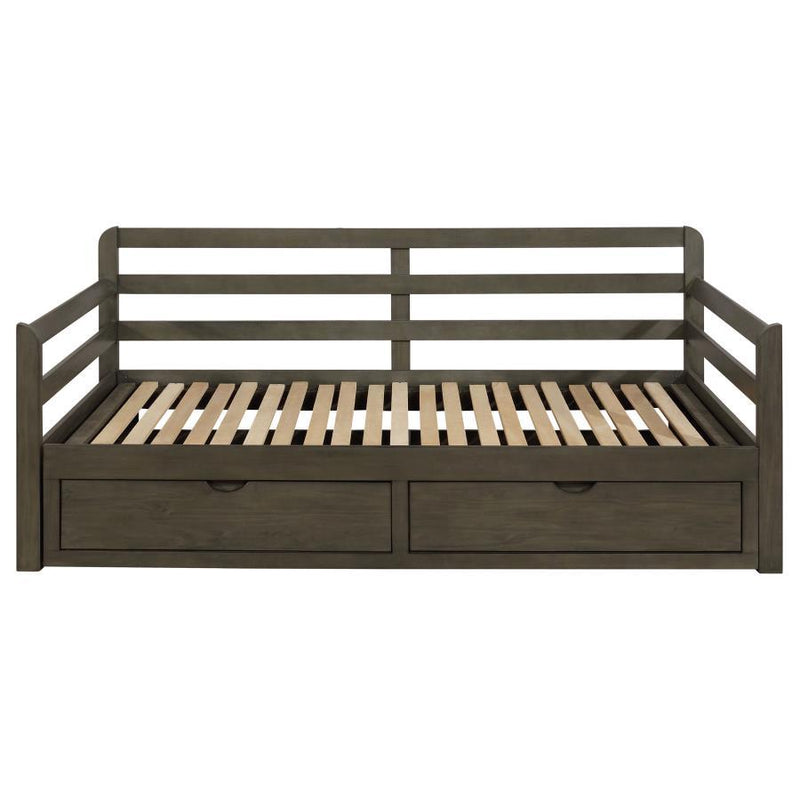 Sorrento - 2-Drawer Twin Daybed With Extension Trundle - Gray