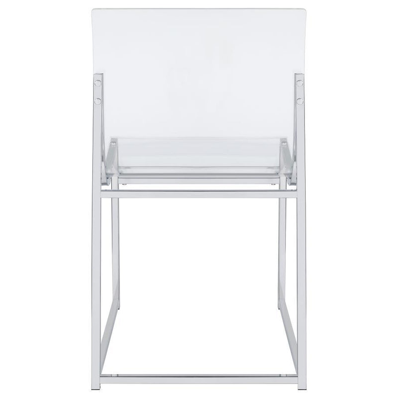 Acrylic - Dining Side Chair (Set of 2) - Clear And Chrome