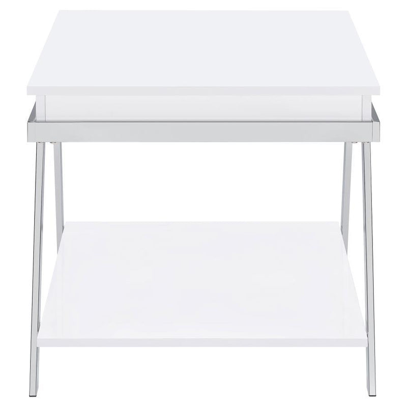 Marcia - End Table - White High Gloss