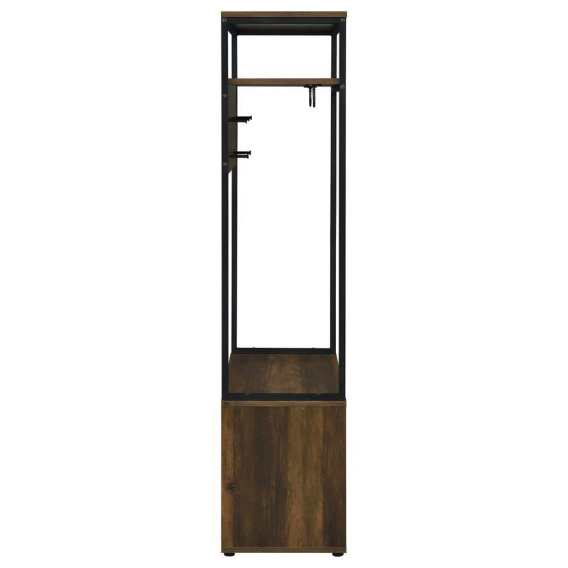 Quincy - 2-Door Engineered Wood Hall Tree - Dark Pine And Black