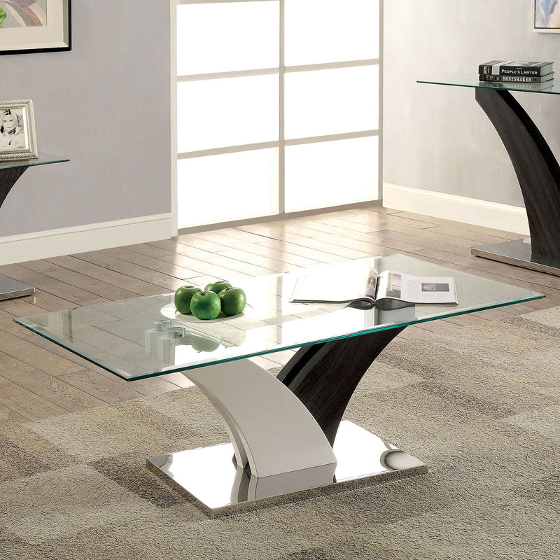 Sloane - Coffee Table - White / Dark Gray