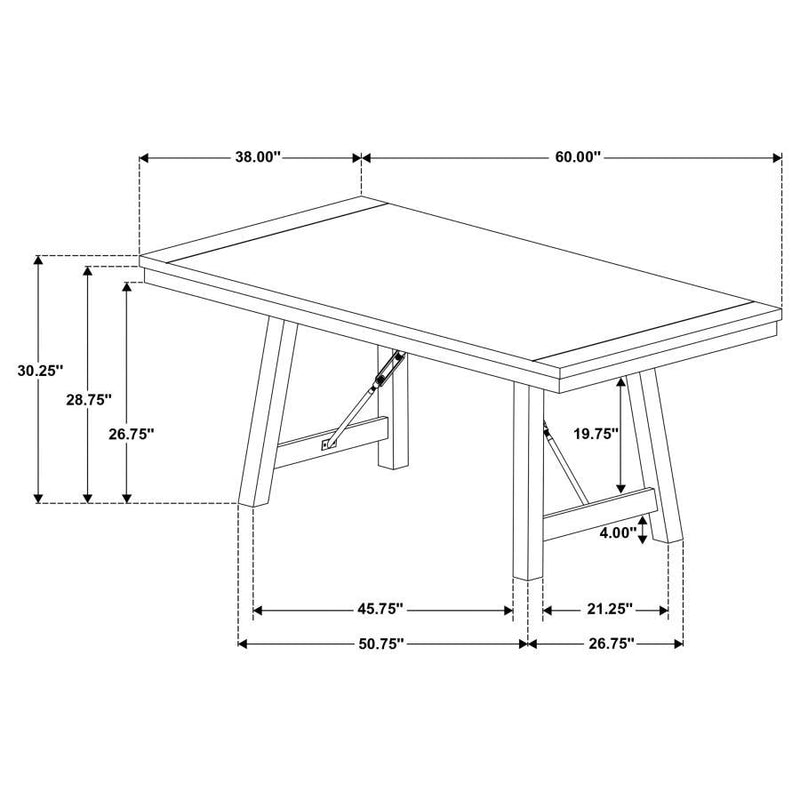 Newport - Rectangular Trestle Dining Table - Black