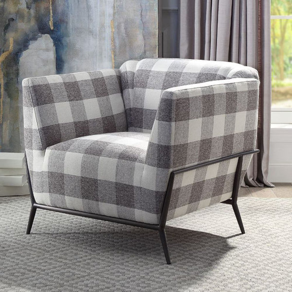 Niamey II - Accent Chair - Pattern Fabric & Metal