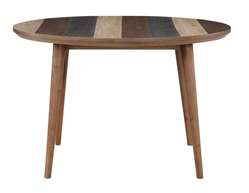 Wellington - Round Dining Table - Browns / Black