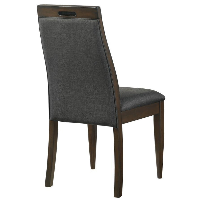 Wes - Upholstered Side Chair (Set of 2) - Gray And Dark Walnut