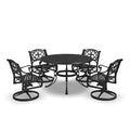 Sanibel - 48" Metal Outdoor Dining Set - Swivel Chairs