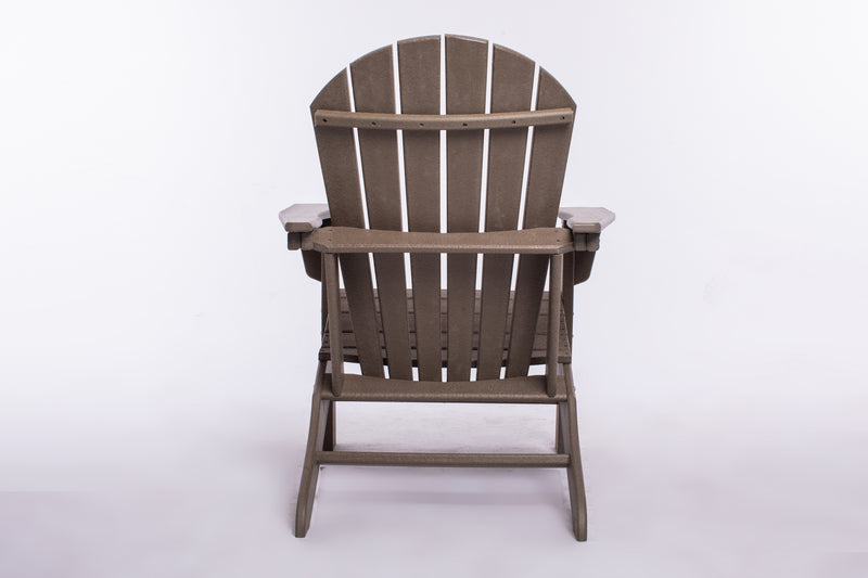 UM HDPE Resin Wood Adirondack Chair - Dark Brown