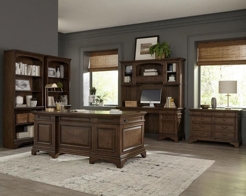 Hartshill - Credenza With Hutch - Burnished Oak