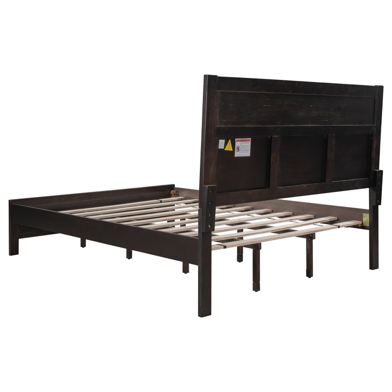 Classic Rich Brown 3 Pieces Queen Bedroom Set (Queen Bed + Nightstand+ Dresser)