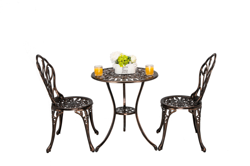 CAST ALUMINUM BISTRO TULIP SET