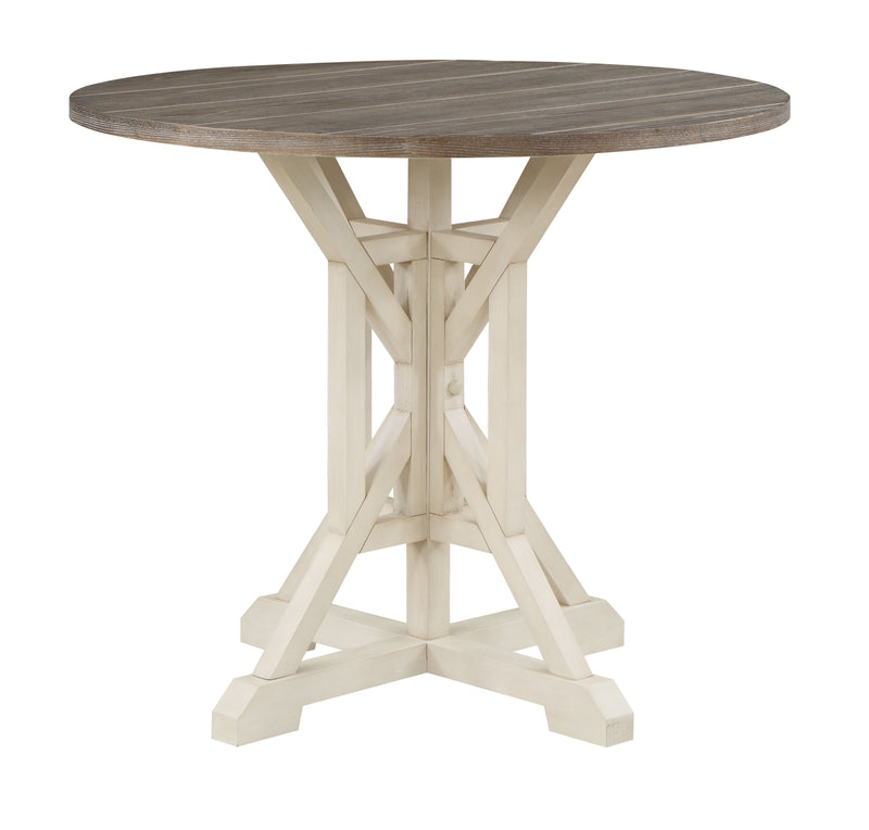 Bar Harbor II - Round Counter Height Dining Table - Cream