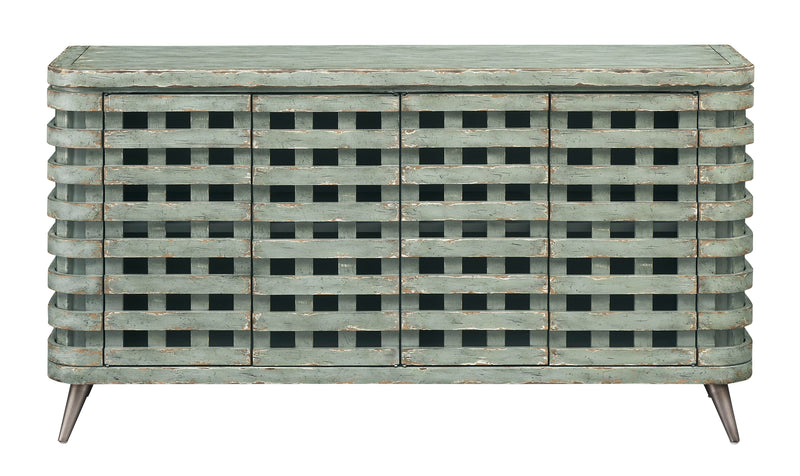 Riverdale - Four Door Credenza - Textured Green