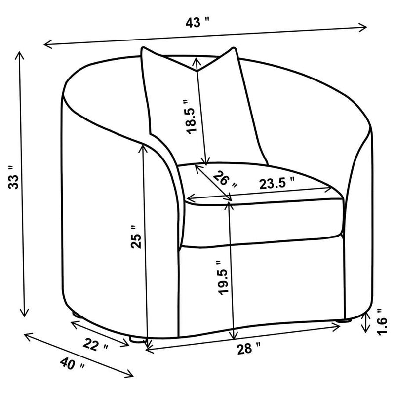 Rainn - Upholstered Tight Back Chair - Latte