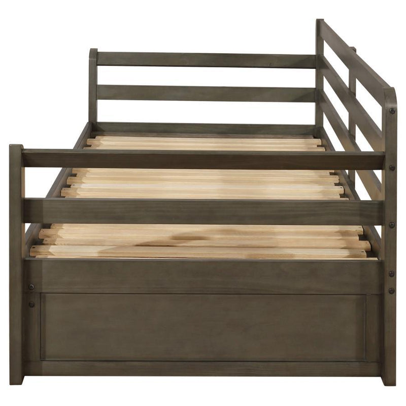 Sorrento - 2-Drawer Twin Daybed With Extension Trundle - Gray