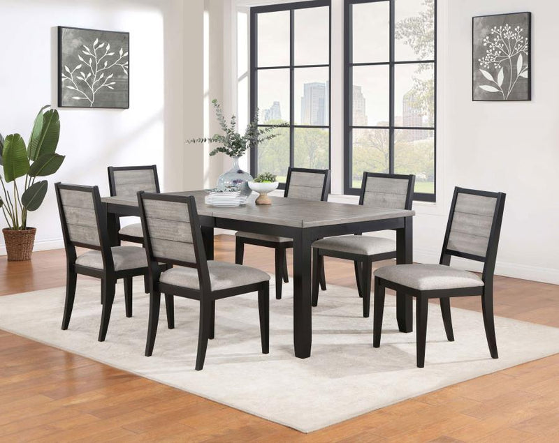 Elodie - Wood Dining Side Chair (Set of 2) - Gray And Black