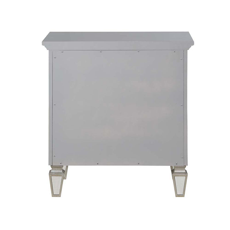 Varian - Nightstand - Silver & Mirrored Finish