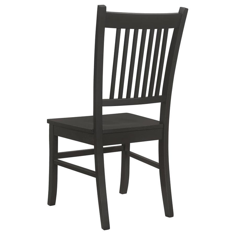 Marbrisa - Slat Back Dining Side Chair (Set of 2) - Matte Black