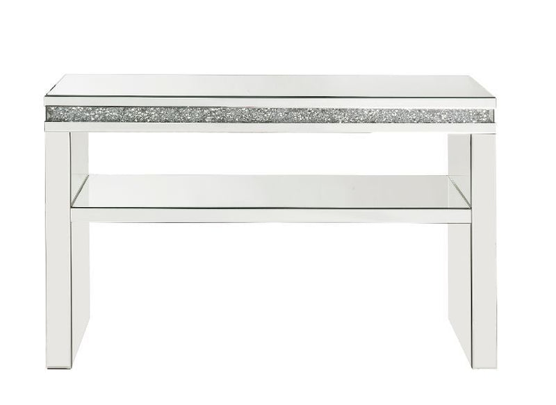 Noralie - Accent Table - Mirrored & Faux Diamonds - 32"