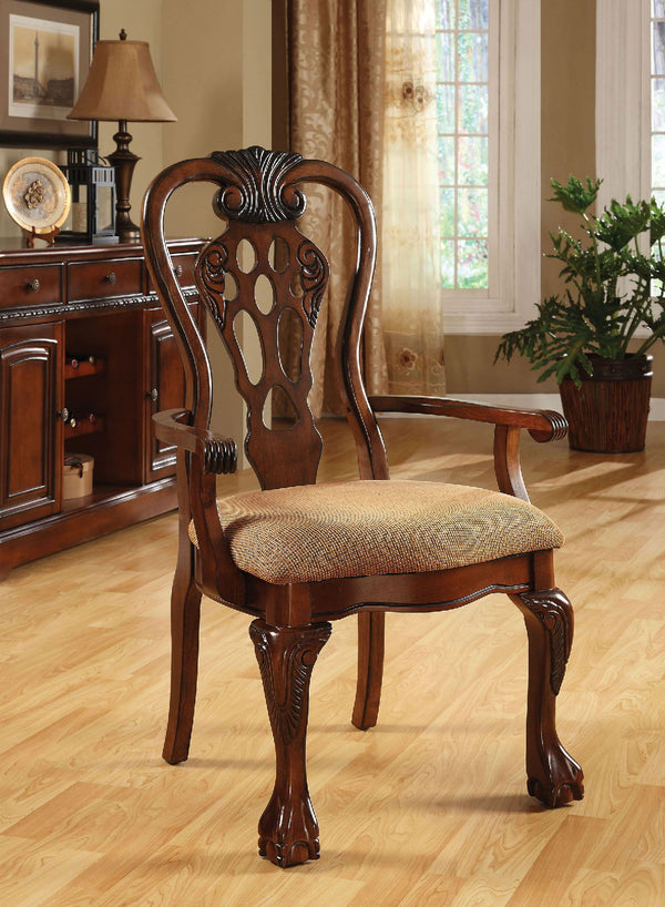 George Town - Arm Chair (Set of 2) - Cherry / Beige