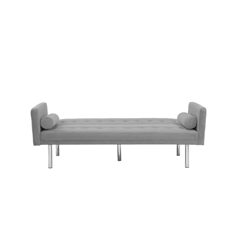 Square arm sleeper sofa Grey VELVET ***Not available for sale on Walmart***