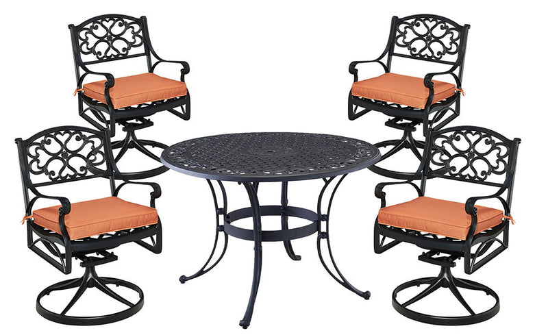 Sanibel - 48" Outdoor Dining Set With Swivel Chairs