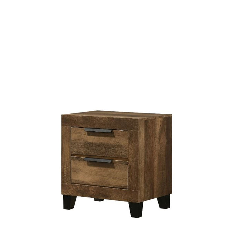 Morales - Nightstand - Rustic Oak Finish