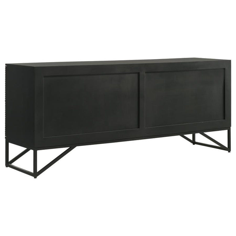 Riddell - 4-Door Accent Cabinet - Black