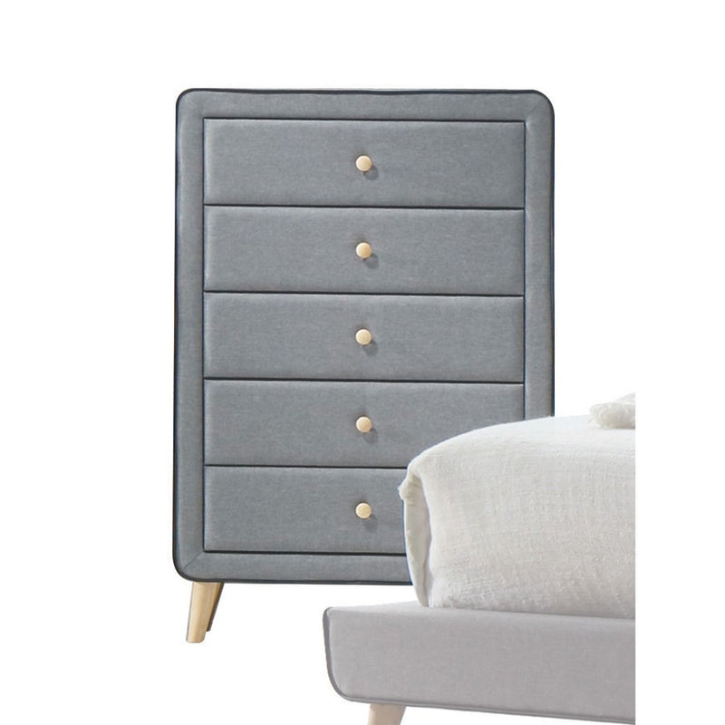 Valda - Chest - Light Gray Fabric