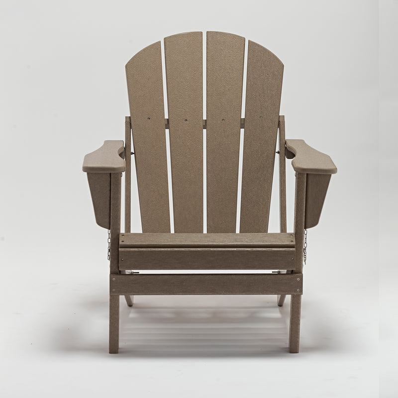 Classic Solid All-weather Folding HDPE Adirondack Chair